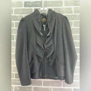 Anthro Black “Cream Confection Jacket” by Idra Size 12